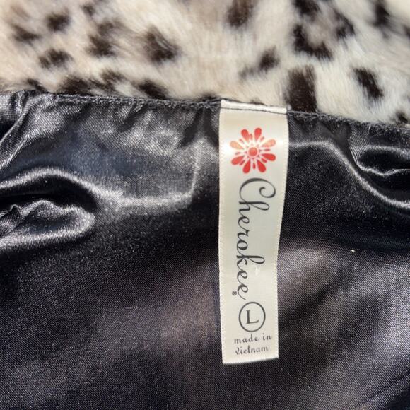 Cherokee Faux Fur Leopard Print Vest Girls Large Animal Print - Picture 4 of 6